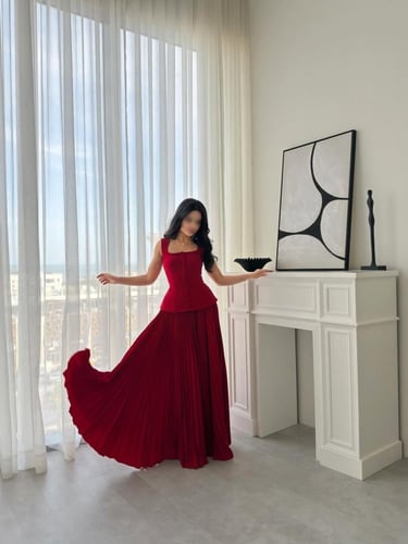 فستان دانتيل ليموني