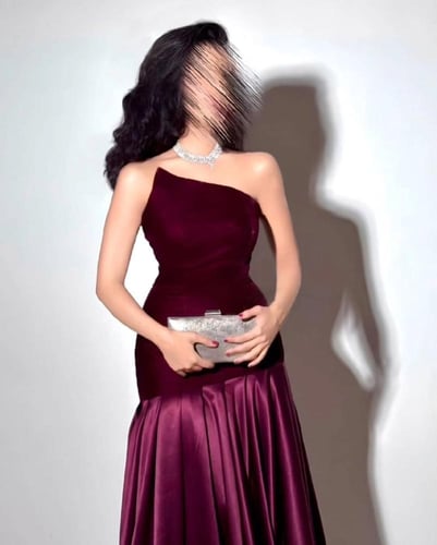 فستان ساتر بلون الاسود