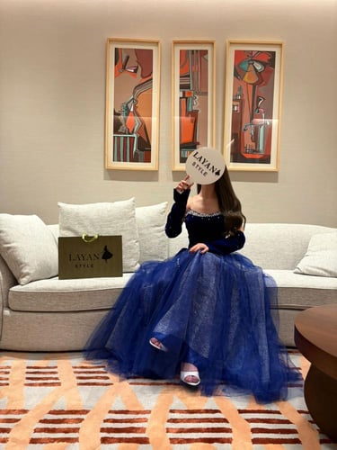 فستان ازرق شتوي