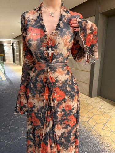 فستان برنت طويل