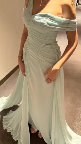 فستان انيق بكسرات