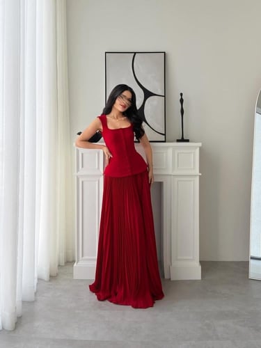 فستان دانتيل ليموني