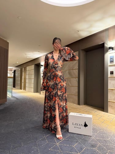 فستان برنت طويل