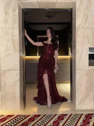 فستان عودي ترتر