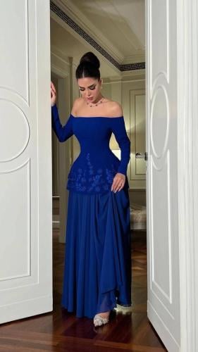 فستان ازرق راقي