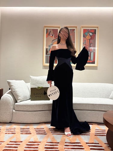 فستان كحلي انيق