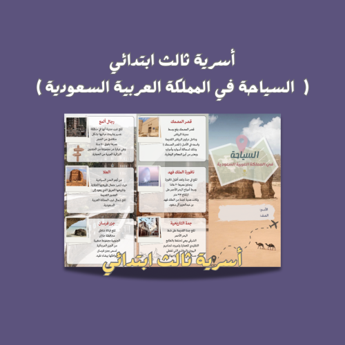 أسرية ثالث ابتدائي ( السياحة في المملكة العربية ال...