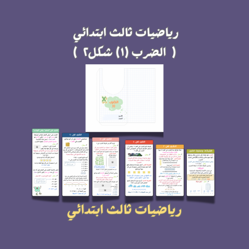 رياضيات ثالث ابتدائي ( الضرب ١ ) شكل٢