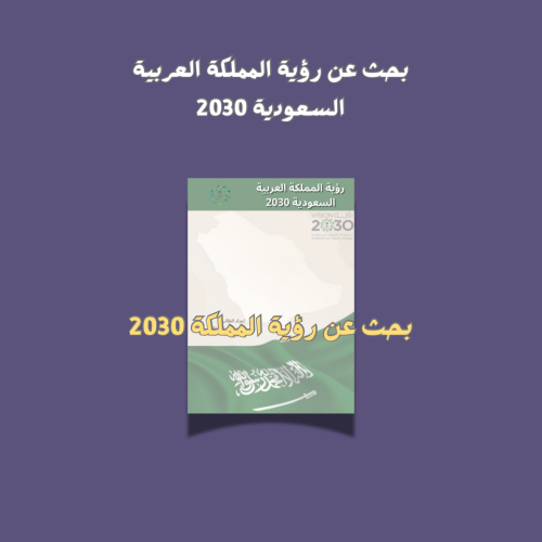بحث عن رؤية المملكة 2030