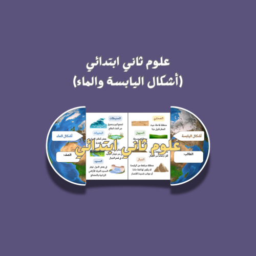 علوم ثاني ابتدائي.. أشكال اليابسة والماء