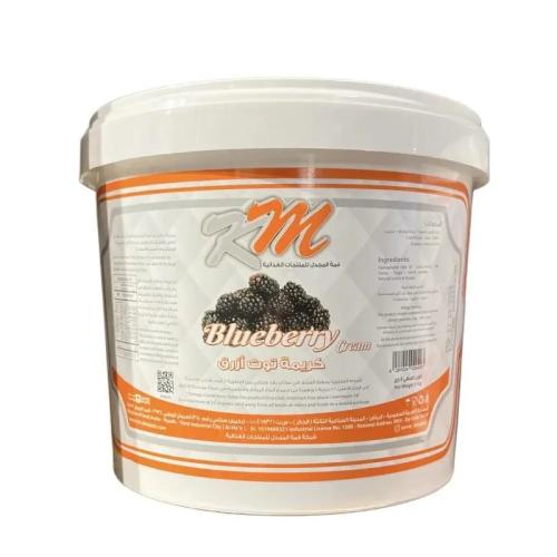 كريمة توت ازرق كم سطل 5 كجم | Km Blueberry Cream P...