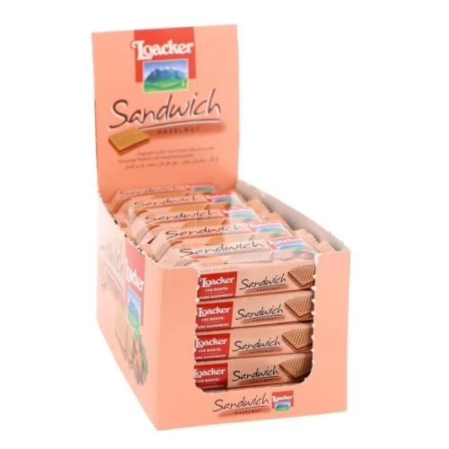 ويفر لواكر بالبندق 25×25جم | Loacker Sandwich Haze...