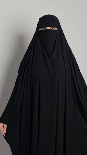 خمار اسلامي ساده مع نقاب هدية