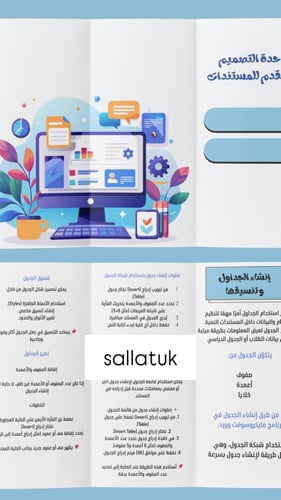 مطوية المهارات الرقمية سادس ابتدائي