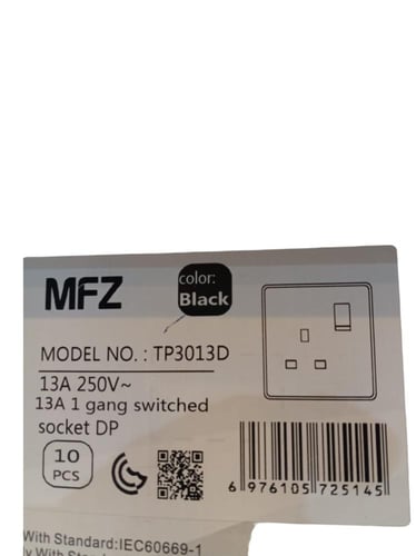 مفتاح فيش 13 امبير ابيض 7*7. MFZ.