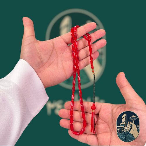 مسباح فاتوران صنوبري كركوشة لون أحمر معتق