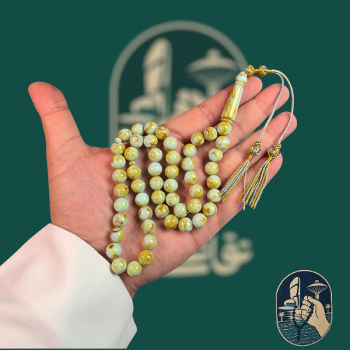 مسباح بكلايت لون فستقي كركوشة تفصال يدوي
