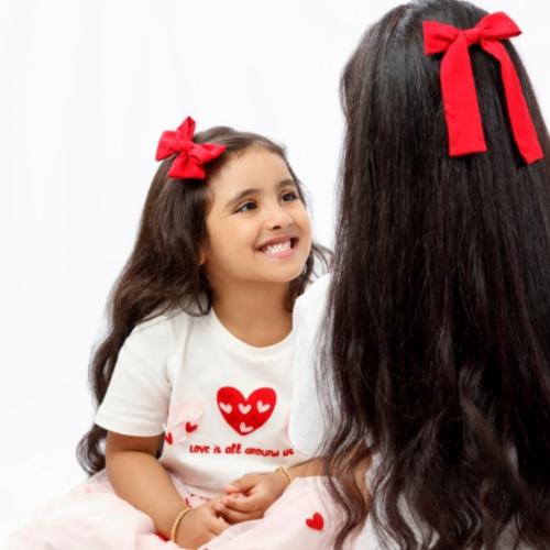 The classic fabric bow cherry XXL