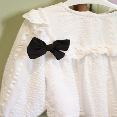 Classic fabric bow black rose MINI single