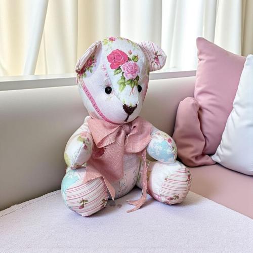Cotton fabric teddy bear doll