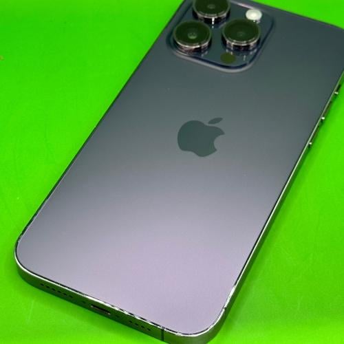 iPhone 14 Pro Max, 1 terabyte capacity, used, battery percentage 80%, scratches from the technician on the device and on the scree...
