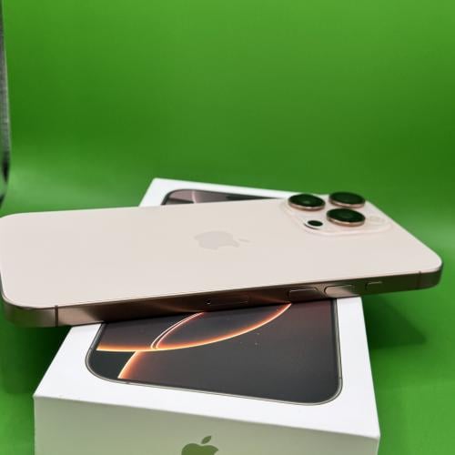 iPhone 16 Pro Max, 256GB capacity, used, battery percentage 100%, has slight scratches on the screen