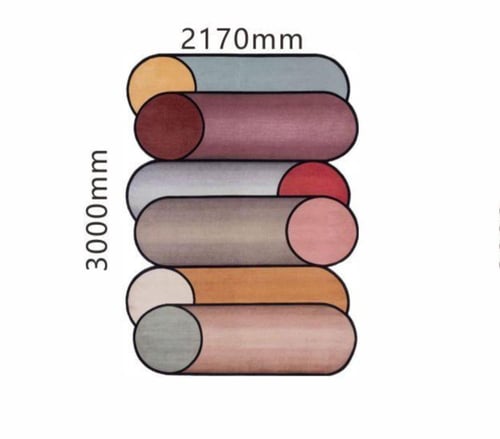 سجاد الألوان المتداخلة