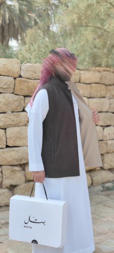 سديري دبل فيس ( زيتي غامق وبيج )