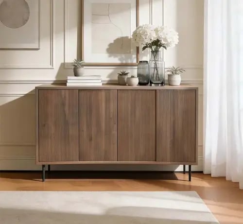 Wooden buffet with 4 doors