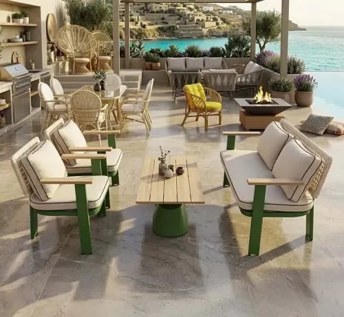 Outdoor seating set 4 pieces