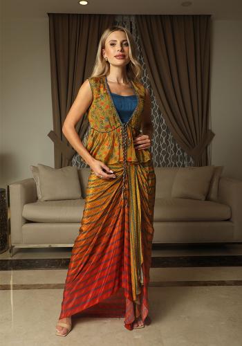 Indo-Western Draped 3-piece set