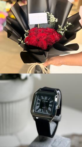 هديه باقه مع ساعه وكرت اهداء