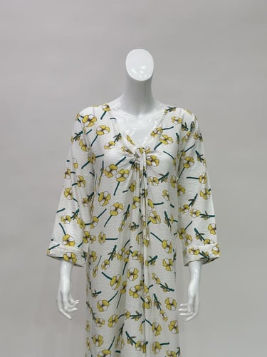 قميص ميدي نسائي لنن منقوش ng006