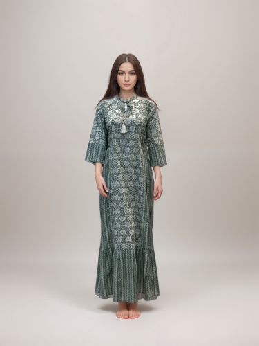 جلابية هندي بنقوش زهور كشميري Z940