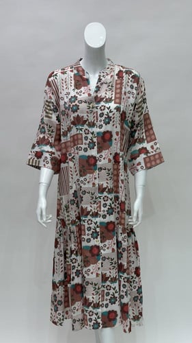 جلابية هندي قصير بنقوش زهور Z967