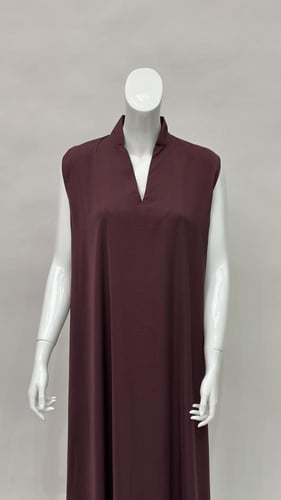 جلابية سادة حرير نسائي طويلة بدون اكمام MT004