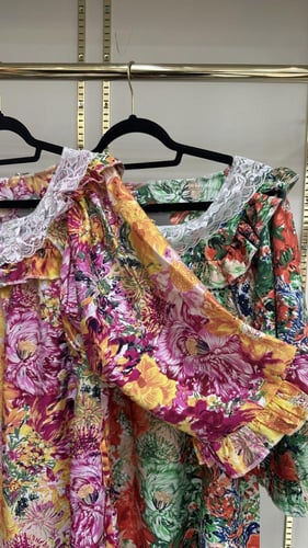 جلابية بيتي صيفي نص كم مطرزة ng008