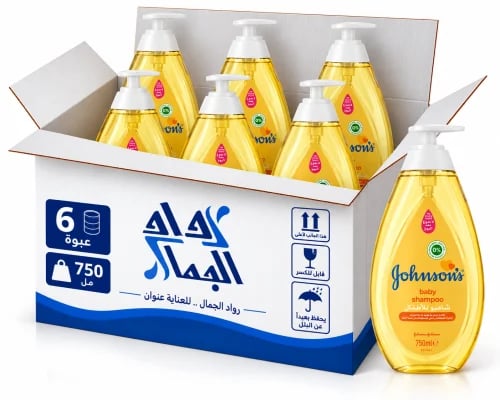 جونسون - شامبو اطفال لا دموع بعد اليوم كرتون 6 عبواة * 750 مل