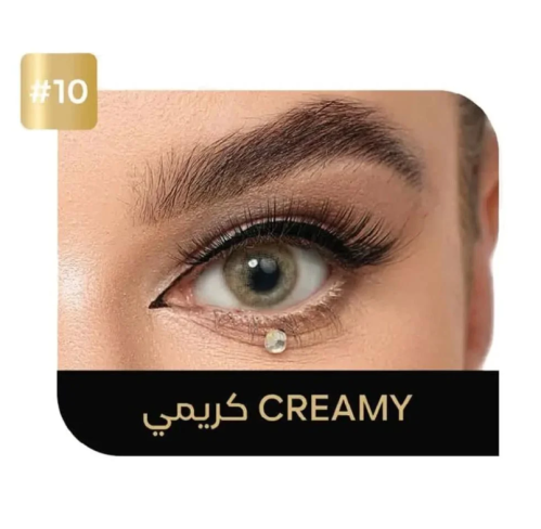 ايكو لنس عدسات كورية لاصقة يومية - كريمي #10