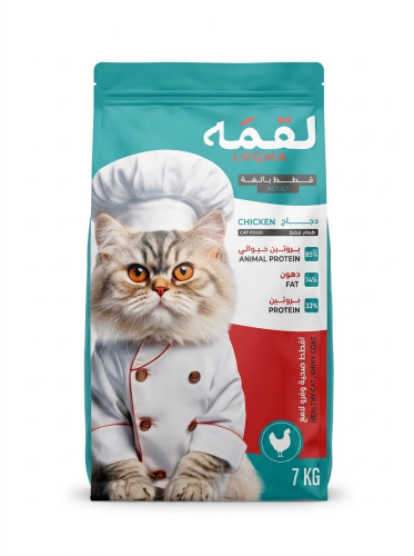 اكل قطط لقمه دجاج 7 كيلو