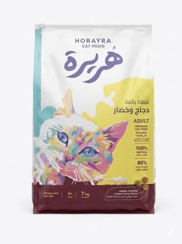 اكل قطط هريرة دجاج وخضار 7 كيلو