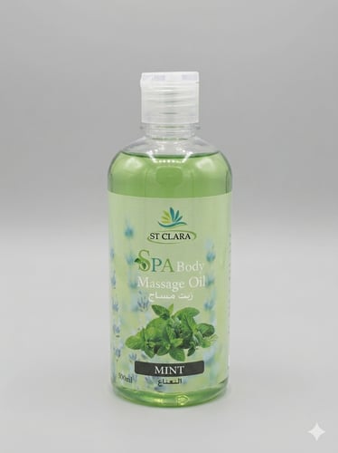 Body massage oil with refreshing mint from Saint C...