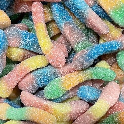 حلوى جلي بشكل ديدان نكهة الفواكه الحامضه 100 جرام