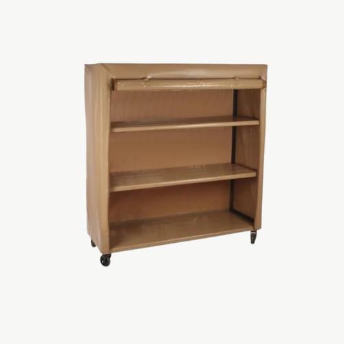 دولاب تخزين كوري متنقل 3 رفوف بني