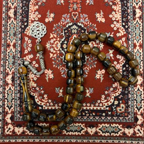 سبحة فاخرة بكلايت اسطواني بني | عرض رمضان