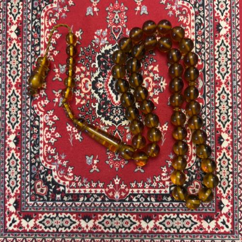 سبحة فاخرة بكلايت اسطواني اصفر | عرض رمضان