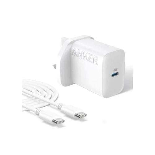 انكر - شاحن جداري بمنفذ تايب سي بقوة 20 واط مع كيب...