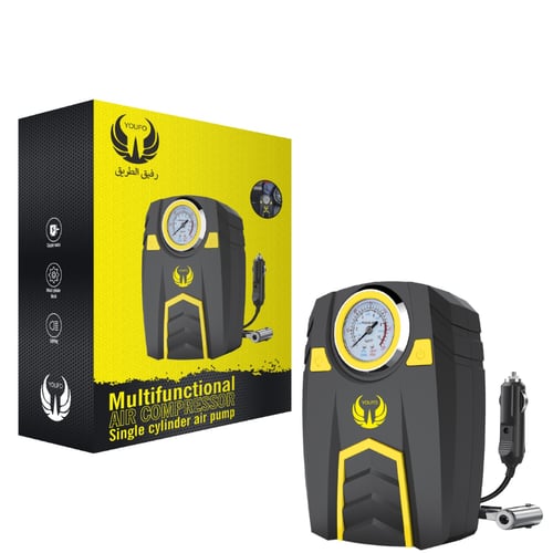 يوفو - مضخة هواء متعدد المهام أسطوانة واحدة مع مقي...