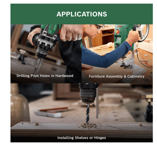 طقم ريش خشب بوش 4 - 10 مم 5 قطع 2607019440