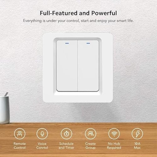 مفتاح إنارة ذكي بزر ( ثنائي )